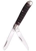 Cold Steel Taschenmesser Mini Trapper, Gezackter Knochen-Griff, Cold Steel